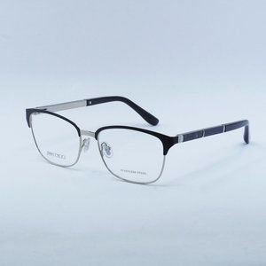 Jimmy Choo JC192 0003 00 Eyeglasses Matte Black/Silver 54mm Rectangle Frame